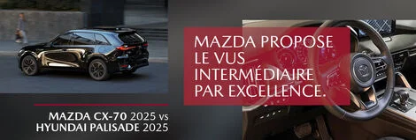 Mazda CX-70 2025 vs Hyundai Palisade 2025 : Des VUS intermédiaires comparables