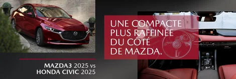 Comparaison entre la Mazda3 2025 et la Honda Civic 2025 : quelle compacte choisir ?