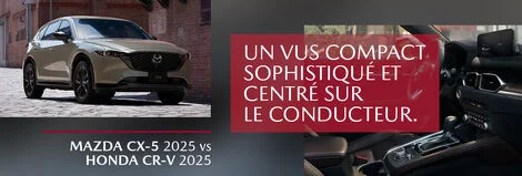 Comparaisons entre le Mazda CX‑5 2025 et le Honda CR‑V 2025