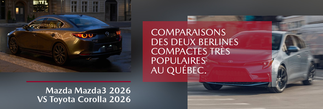 Mazda3 2026 vs Toyota Corolla 2026